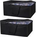 NettyPro Patio Cushion Storage Bags 2 Pack Water-Resistant Extra Large Bag for Outdoor Cushions Heavy Duty Patio Furniture Storage Bag 65 Inch, Black by NettyPro