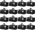 16 Pack Extra Large Clothes Storage Bins with Lids, Moving Bags, Black by ukeetap