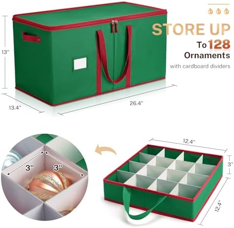 MaidMAX Ornament Storage Box, Christmas Ornament Storage, Ornament Storage - Image 5