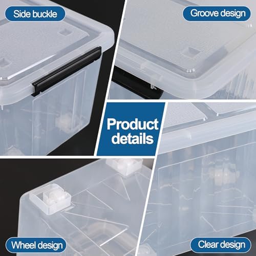 30 Quart Stackable Clear Plastic Storage Container Bin, 4 Packs - Image 5