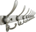 Dseap Coat Rack Wall Mount 37 Inch, Heavy Duty 12-Gauge Base vs Flimsy 1mm, Double-Thick Solid Anti-Snap Hooks, 16” Stud-Mount, Stainless Steel 10-Hook Hanger for Closet Entryway, Grey by Dseap