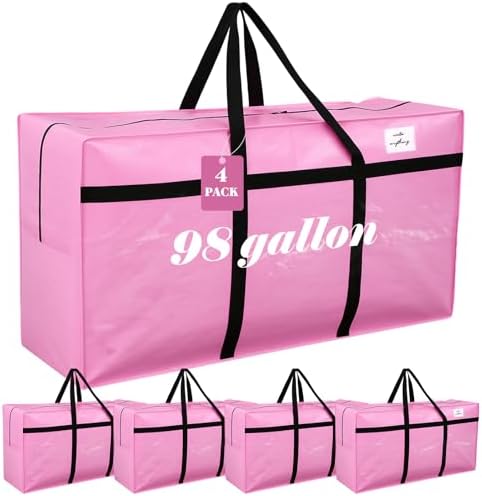 Windyun 4 Pack 98 Gallon Extra Large Moving Bags XXL Heavy Duty Storage Bag - Image 2