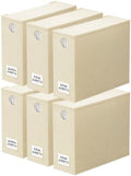 SpaceAid 6 Pack Bed Sheet Organizers and Storage, Foldable Sheet Organizer for Linen Closet, Sheets Set Folder Keeper with Window XL (Queen & King Size) Bedding Container (Beige, 6 Pack) by SpaceAid