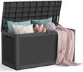 Mars Villa Deck Box, Outdoor Storage Box Waterproof, 100 Gallon, Black by MarsVilla