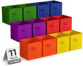 Sorbus Foldable Fabric Storage Cubes, 12 Pack (11 Inch, Deep Rainbow) by Sorbus