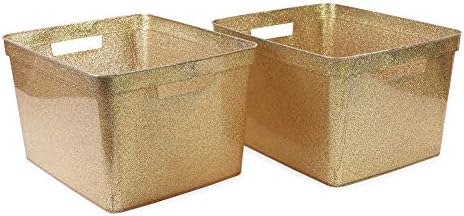 Isaac Jacobs Large Glitter Storage Bin Set (14" x 11.5" x 8.75") - Image 2