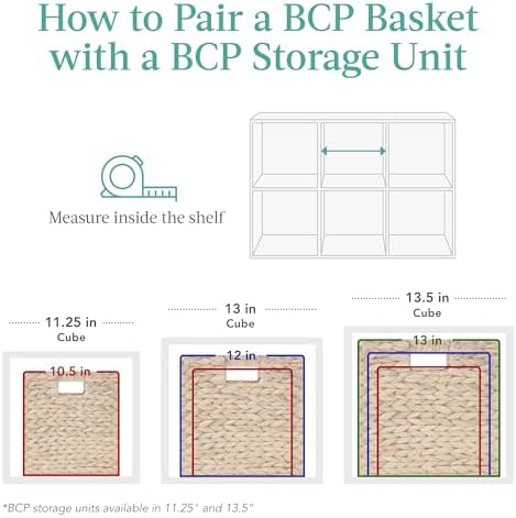 Best Choice Products 10.5x10.5in Pack of 5 Cube Storage Baskets, Water Hyacinth Multipurpose Collapsible Organizers, Handwoven Laundry Totes for Laundry, Living Room, Kids Room & Nursery - Gray - Image 6