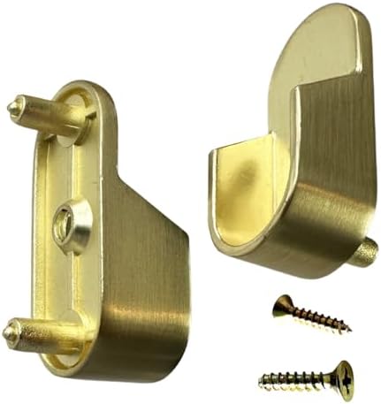CUSTOM CUT - Oval Closet Rod | Up to 36" | Rear Pin Wall Brackets | Satin Brass - Image 2