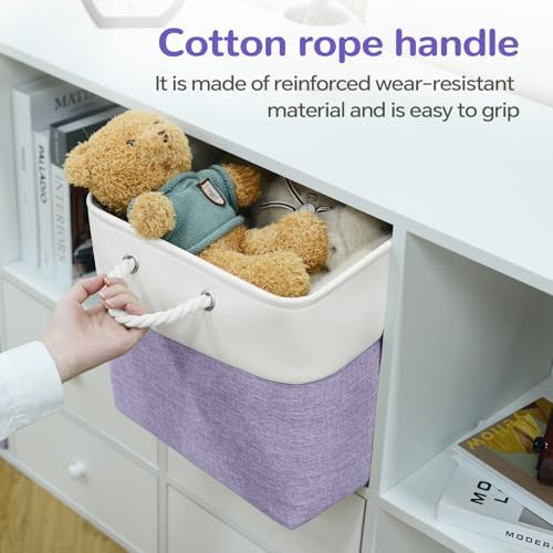 13x13 Inch Foldable Fabric Cube Storage Bins with Handles 6 Pack - Image 2