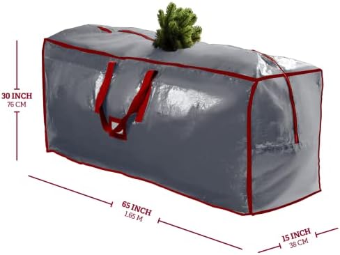 Christmas Tree Storage Bag - for Artificial Trees up- to 9-Ft. Tall - Durable Bag Waterproof Material With Stitched Reinforced Carrying Handles - Protects Against Dust Insects, & Moisture - Image 6