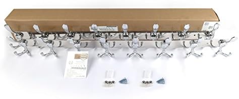 WEBI Coat Rack Wall Mount Long,8 Tri Hooks for Hanging Coats,30 inch Hook Rack Rail,Coat Hanger Wall Mounted for Clothes,Jacket,Hat,Chrome,2 Packs - Image 5