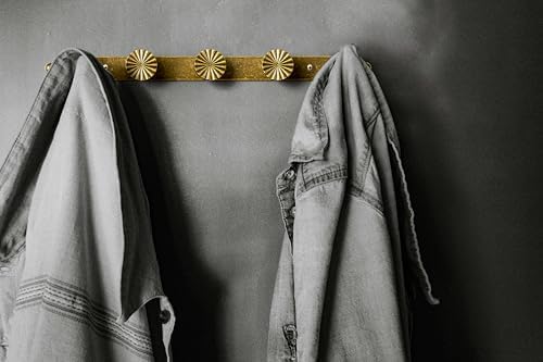Heavy Duty Zinc Alloy Wall Hooks, Single Packed Antique Brass(5 Tri Hooks) Coat Hooks for Hanging Coats, Towels, Bags, Keys, Wall Mounted Utility Hooks for Bathroom, Entryway, Closet, Bedroom - Image 6