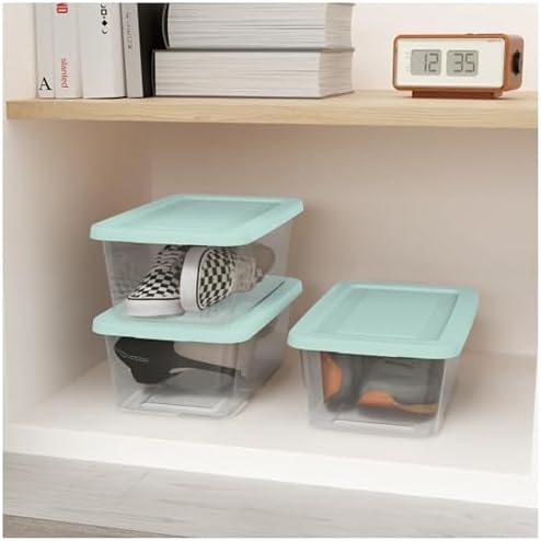 Sterilite 30 Pack Stackable Storage Bin with Lid, Clear Plastic Design, 6 Quart - Image 4