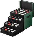 ZOBER Christmas Ornament Storage Box - Stores 64 3" Ornaments with Drawer Style Trays - Tear Proof 600D Oxford Fabric - Ornament Organizer Storage Box, Durable Christmas Containers Holder - Green by ZOBER