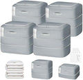 Comforter Storage Bag - 110L Large Capacity Blanket Storage Bags 2-Layer Ultra Space Saving Self Compression Organizer, Washable Compression Bags for Storage Comforter Blanket, 4-Pack, Grey by EasortmPackingCubes