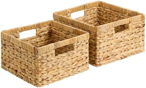 StorageWorks Wicker Baskets for Storage, Wicker Storage Baskets, 2-Pack by StorageWorks
