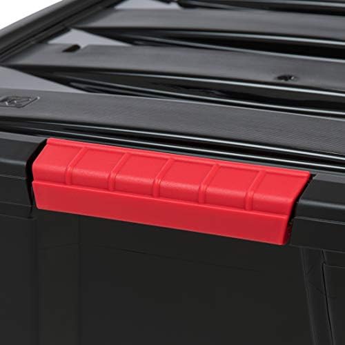 IRIS USA 6-Pack 54 Quart Storage Bins with Lids, Black - Image 5