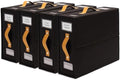 Sheet Organizers and Storage Bags for Bed Sheets, Linen, Blankets, Bedding - Under Bed or Closet Storage Boxes with Dual Handles and Organization Labels - (Black, 4-pack) by HappyHedz