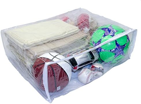 10-Pack X-Large Heavy Duty Vinyl Zippered Closet Storage Bags 22" x 18" x 7.5" (Clear) for Sweaters, Blankets, Comforters, Bedding Sets and Much More! - Image 2
