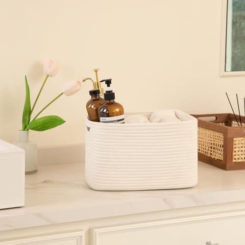 OIAHOMY 4 Pack Storage Baskets for Organizing 15L Cube Storage Bins White - Image 4