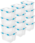 Sterilite Gasket Storage Box with Lids for Home & Office, 80 Quart, 12-Pack by Sterilite