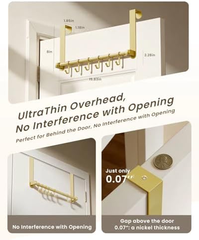 BOF Heavy Duty Over The Door Hooks, Door Hooks Hanger Organizer for Hanging - Image 5