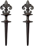 Lulu Decor, Antique Black Cast Iron Garden Fleur de lis Hose Guides, Set of 2. Strong and Decorative Hose Guide that Protects Your Plants and Provides Elegance to Your Garden by LuluDecor