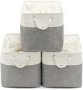 16x12x12 In Foldable Fabric Large Storage Bins with Handle 3 Pack by VQRTEXAStorageBasket