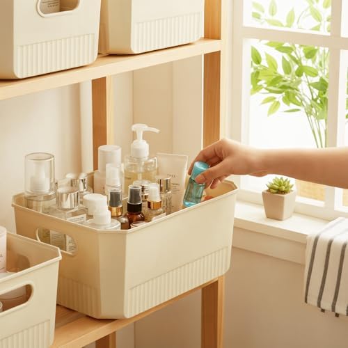 ANMINY Plastic Storage Bins Baskets with Lids, 8-Pack, 1XL+1L+2M+4S - Image 2