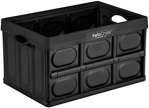 3-pack Instacrate Collapsible 12-gallon Storage Bin for Easy Storage (Black) by Unknown