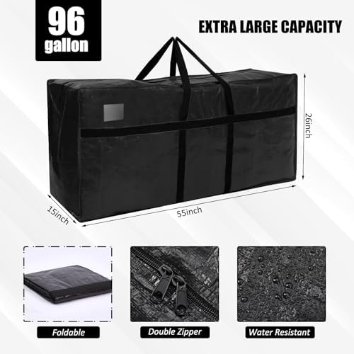 6 Pcs 96 Gallon Extra Large Moving Bags Heavy Duty Storage Bag - Image 2