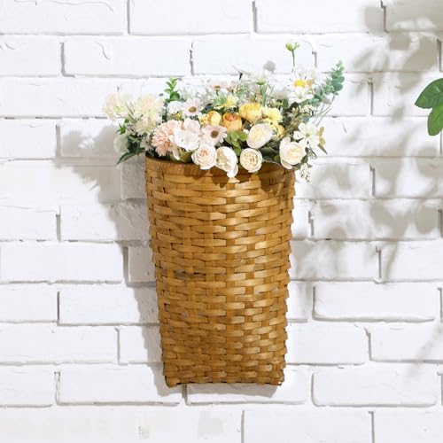 Domensi 15.5 x 10 x 7.5 Inch Front Door Basket Woven Wall Hanging Basket Hanging Storage Decor Farmhouse Decor Crafting DIY for Front Door(15.5 x 10 x 7.5 Inch,Classic Style) - Image 2