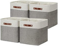 DULLEMELO 13 inch Fabric Storage Cubes 4 Pack Foldable Baskets/Bins for Home Office Organizer Closet, Shelves, Toy, Nursery by DULLEMELO