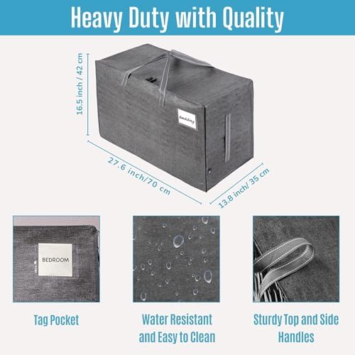 VENO 10 Pack Extra Large Heavy Duty Moving Bags with Wide Opening & Reinforced Handles, Reusable Storage Tote Bags with Strong Zippers for Clothes, College Dorm Essentials & Moving Supplies - Image 4