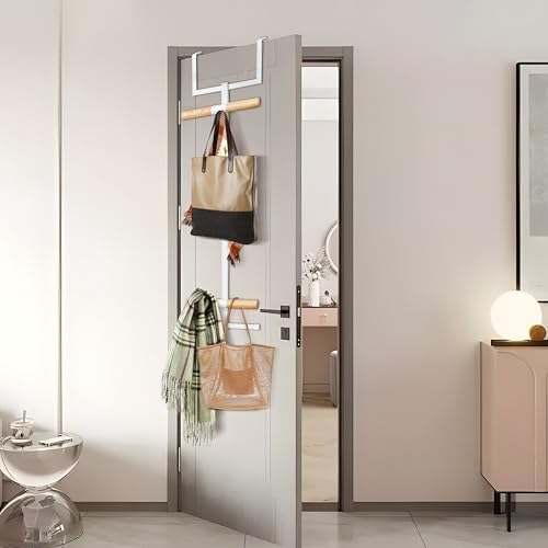 Over The Door Backpack Hanger, 2-Tier Metal Backpack Holder Rack - Image 7