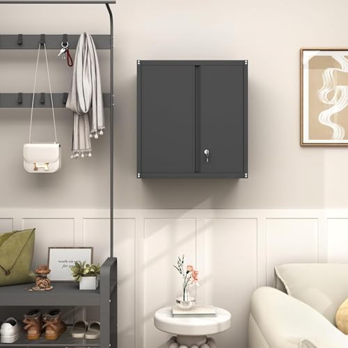 GREATMEET Locking Metal Garage Wall Cabinet with Doors and Shelf - Image 6