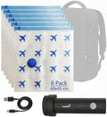 Lavatelli Travel Vacuum Set, Pump + 6 Bags 40x45 for Cabin Backpack by Lavatelli