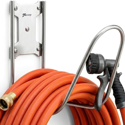 JBscoop Large Stainless Steel Hose Holder, Heavy Duty Hose Hanger (1) by JBscoop