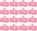 16 Pack Extra Large Clothes Storage Bins with Lids, Moving Bags, Pink by ukeetap