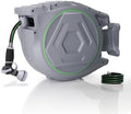 Retractable Garden Hose Reel, 5/8in 100 ft Hose Reel with 9 Patterns Nozzle by Home