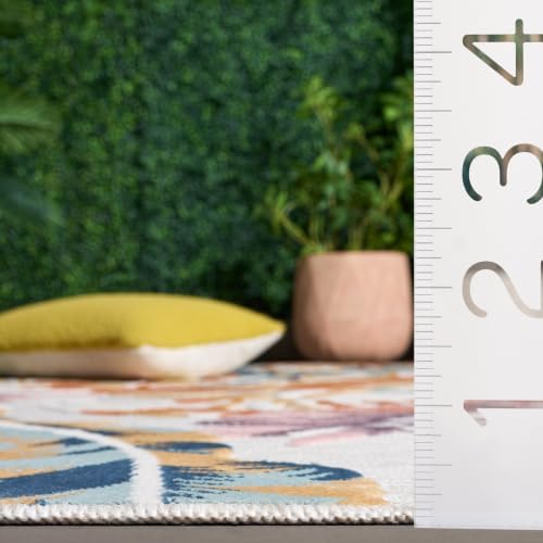 SAFAVIEH Cabana Outdoor Rug 5'1"x7', Ivory & Multi CBN452B - Image 6