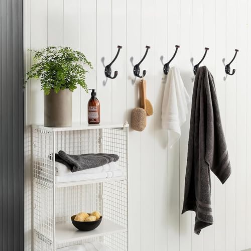 khtumeware The 10 Pack 5-1/2 inch Oil Rubbed Bronze Coat Hook Venetian mudroom Hooks is Suitable for bathrooms, Behind Doors, bedrooms, and is a Towel Robe Hooks for Both Household and Commercial use - Image 4