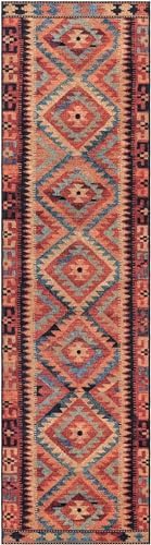Unique Loom Outdoor Tribal Collection Area Rug - Tortuguero (2' 7" x 10' Runner Multi/Blue) - Image 3