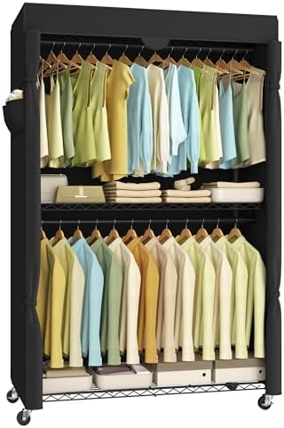 SONGMICS Clothing Rack, Heavy-Duty Garment Rack, Adjustable Storage Shelves by SONGMICSbySONGMICSHOME