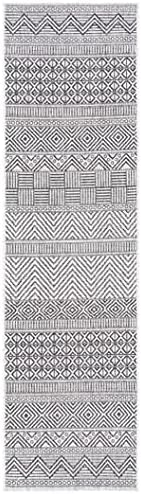 SAFAVIEH Washable Rug Outdoor Courtyard Collection - 2'3" x 8' Runner, Ivory & Black, Non-Shedding & Easy Cleaning, Ideal for Patio, Entryway, Mudroom, Hallway, Kitchen (CY8196-53712) - Image 2