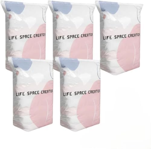 No-Pump Vacuum Storage Bags ，for Clothes, Comforters, Blankets (5 PCS) by Unknown