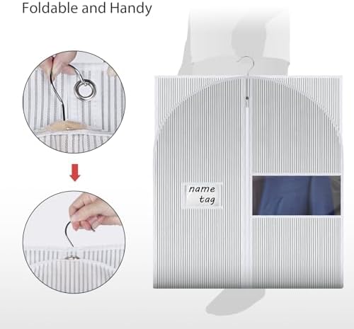 Univivi Long Garment Bags Dress Bags for Gowns, 60 Inch, 10 Pack, White - Image 6
