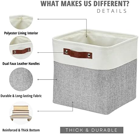 DECOMOMO Cube Storage Bin 13x13, Fabric Storage Bins - Image 3