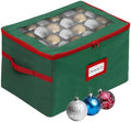 HOLDN’ STORAGE Christmas Ornament Storage Box with Dividers - Fits 96-3” Ornaments, 4 Removable Trays, Durable & Space-Saving, Clear Top Lid, Convenient Storage Designed, Green by HOLDN%E2%80%99STORAGE