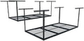 FLEXIMOUNTS 3x6 Overhead Garage Ceiling Storage Rack, 2 Pack, Black by FLEXIMOUNTS